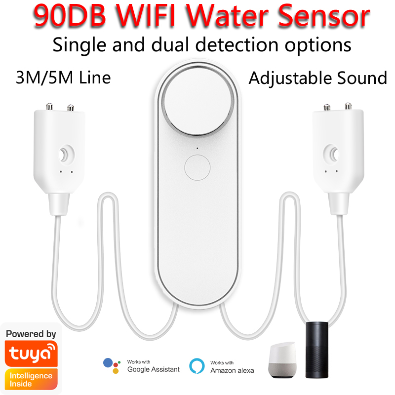 Home Automation Technology - 3M/5M WiFi Water Leak Detector 90DB