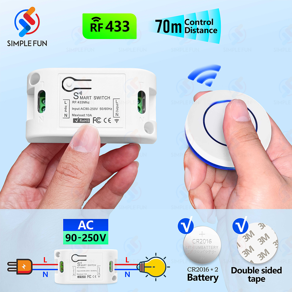 Wireless RF433MHz Remote Contr - огляд і ціна Sonoff Basic Switch