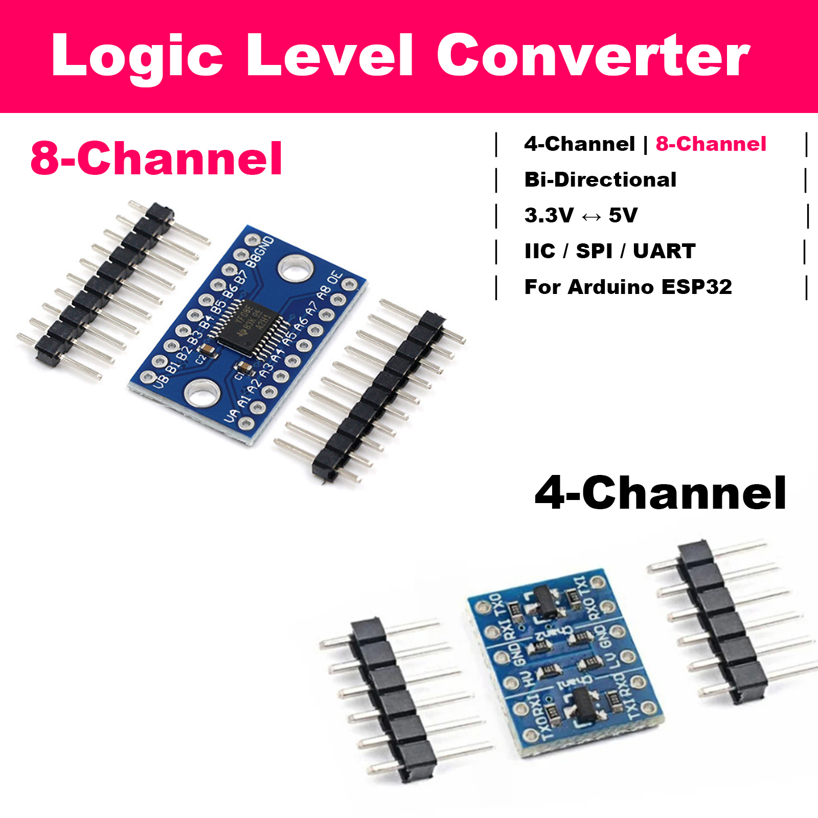 Bi-Directional Logic Level Shi - огляд і ціна Level Shifter 3.3V