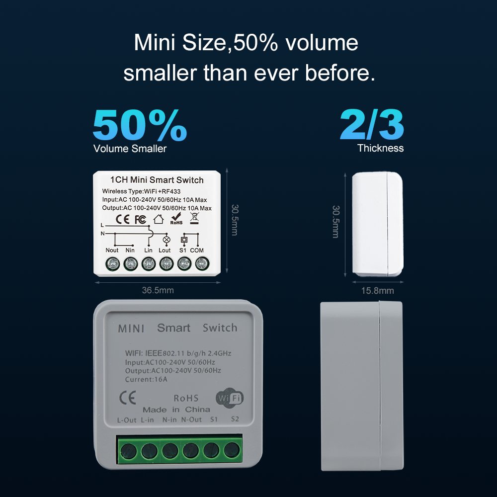 For Tuya WIFI 10A Smart Light  - огляд і ціна Diy Home Automation Controller