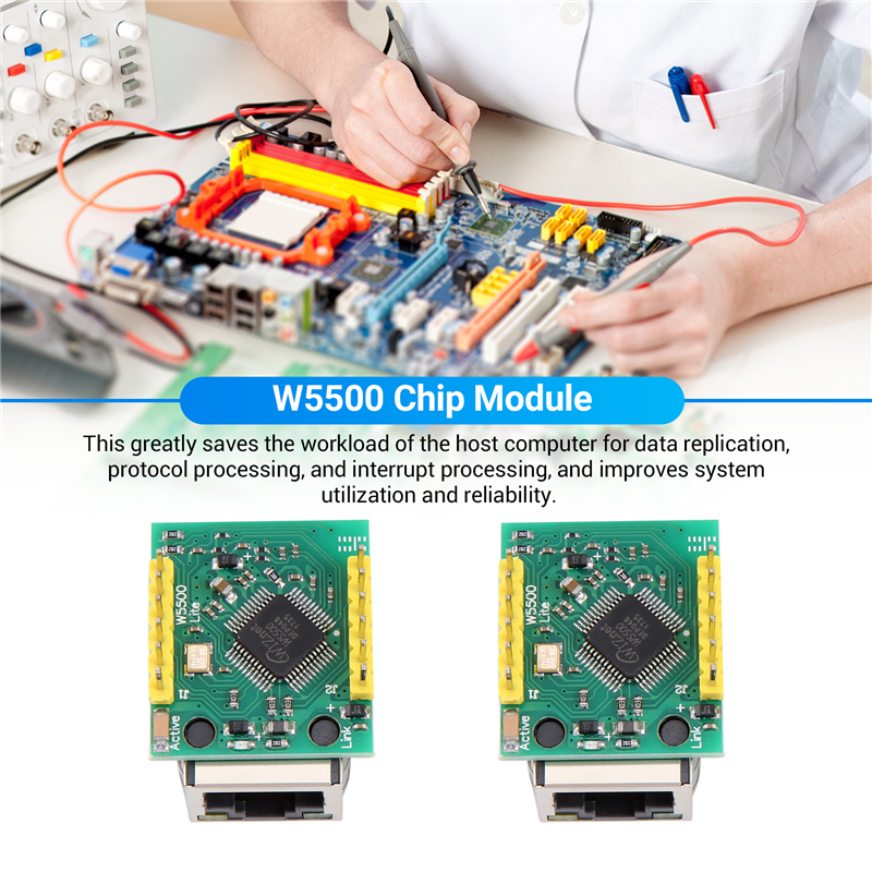 2PCS/LOT USR-ES1 W5500 Chip Ne - огляд і ціна Ethernet Module W5500
