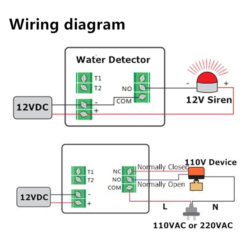 ~【A48T HOT】12V DC Wired Water  - огляд і ціна Water Leak Detector Wired