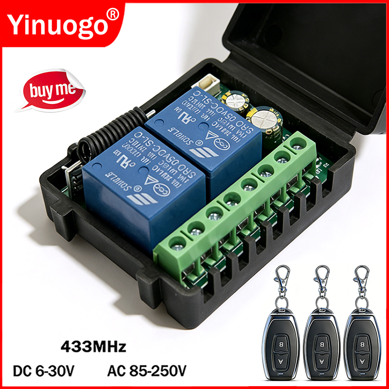 DC 9V 12V 24V AC 85-250V 2CH R - огляд і ціна 433Mhz Receiver Module