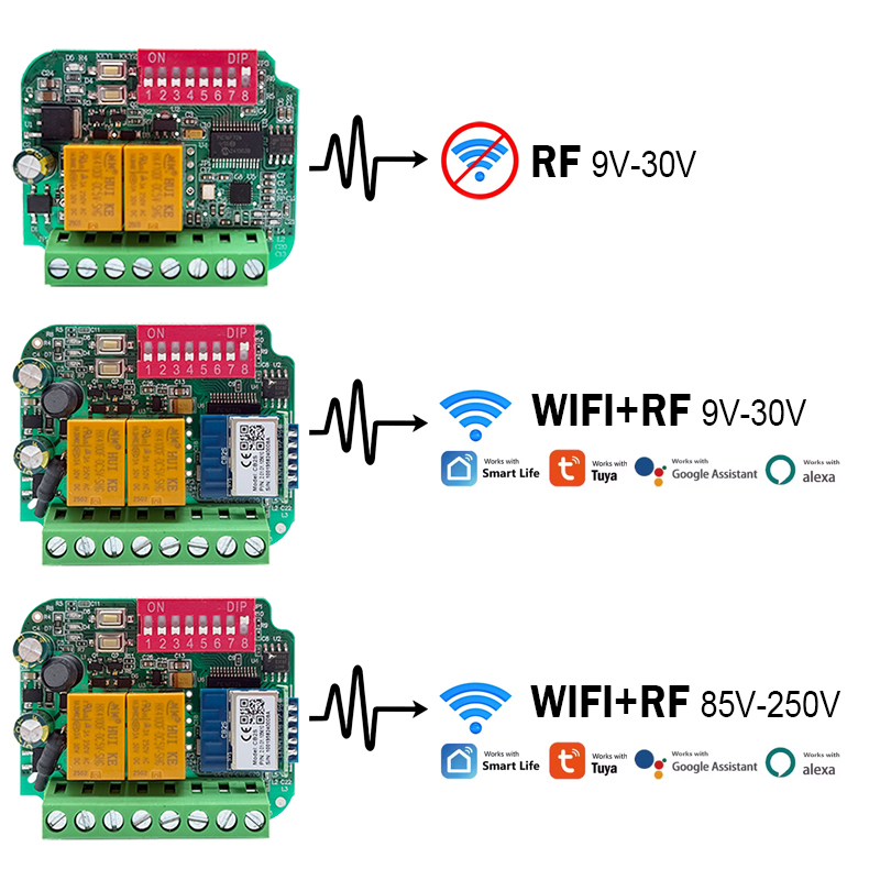 Universal Tuya WiFi Switch Gar - огляд і ціна 433Mhz Receiver Module