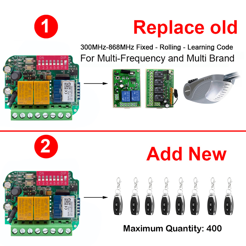 Universal Tuya WiFi Switch Gar - огляд і ціна 433Mhz Receiver Module