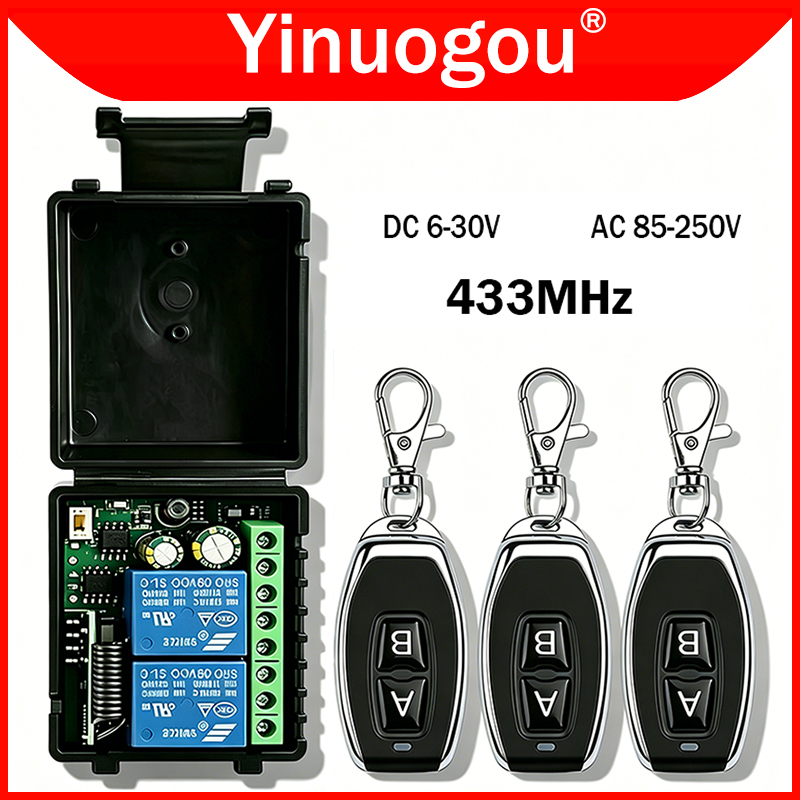 DC 12V 24V AC 220V RF433 2CH M - огляд і ціна 433Mhz Receiver Module