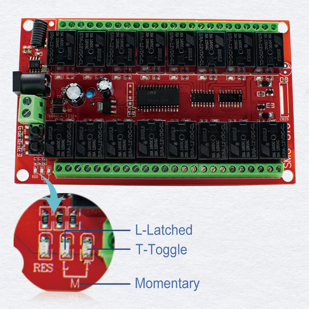 16CH 433MHz RF Wireless Remote - огляд і ціна 433Mhz Receiver Module