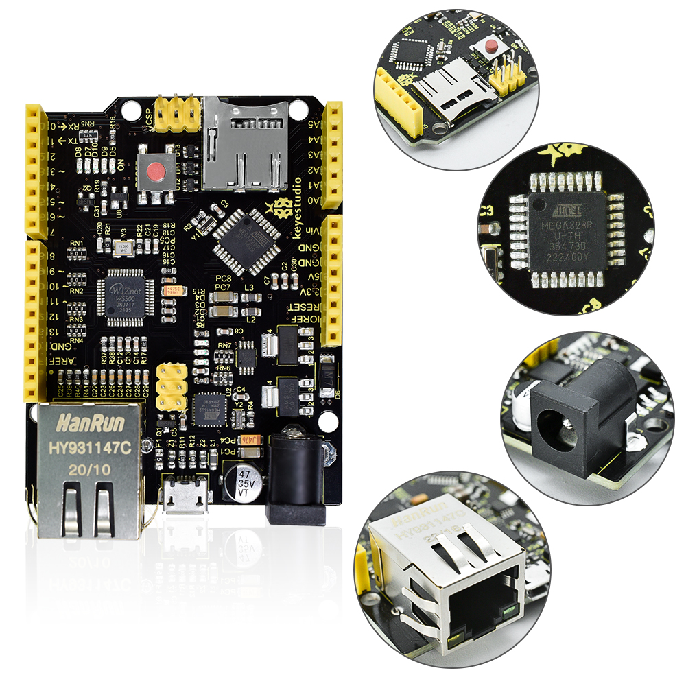 Keyestudio W5500 ETHERNET DEVE - огляд і ціна Ethernet Module W5500