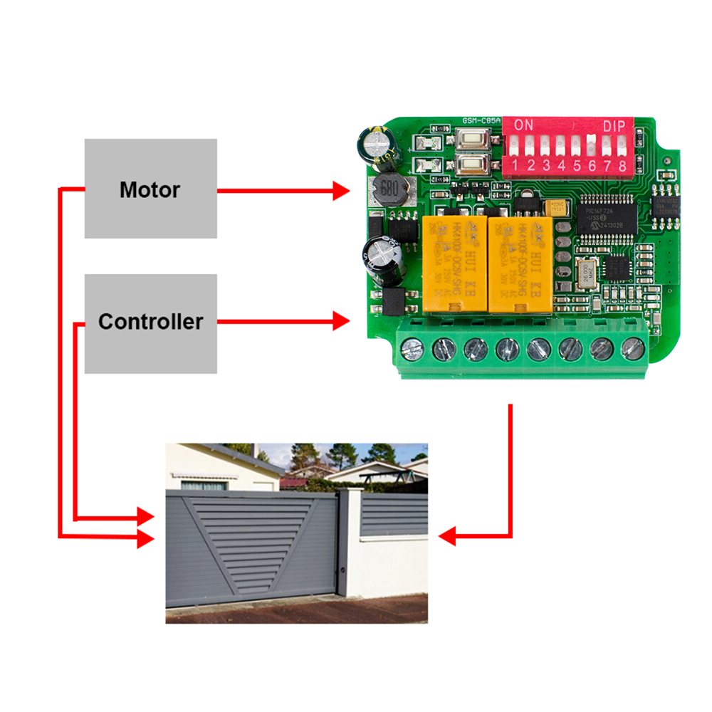 Garage Door Receiver Controlle - огляд і ціна 433Mhz Receiver Module