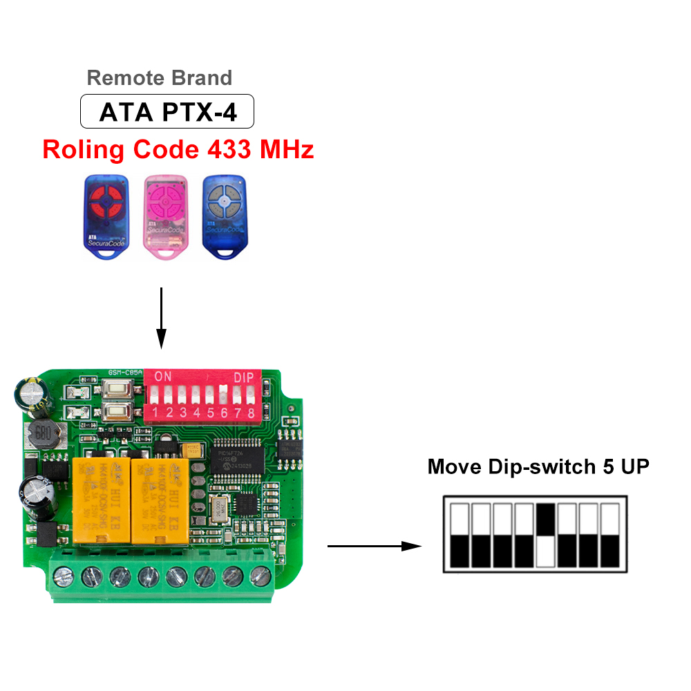 Garage Door Receiver Controlle - огляд і ціна 433Mhz Receiver Module