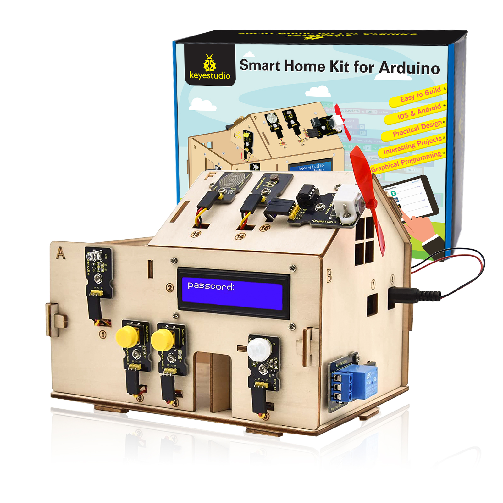 Keyestudio Smart Home Kit For  - огляд і ціна Home Automation Diy Kit