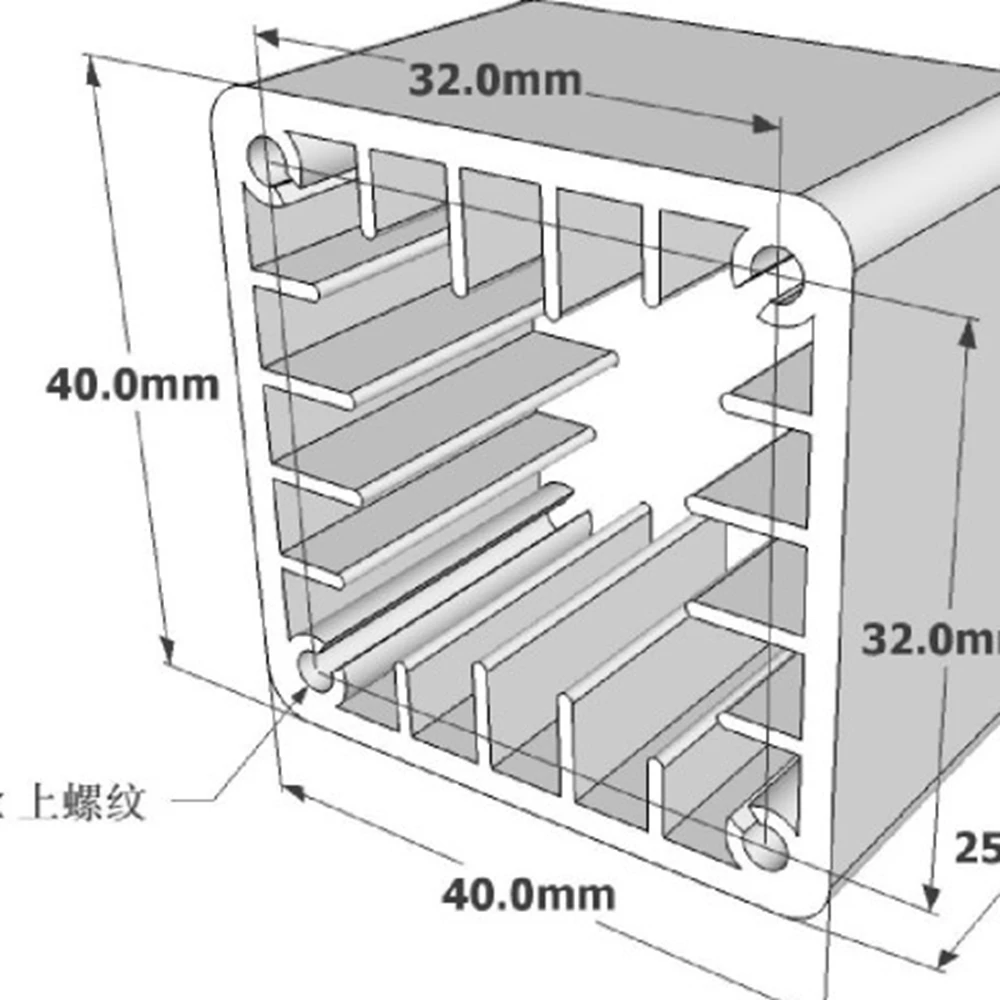 1pcs 40x40mm Aluminum square H - огляд і ціна Home Automation System Diy