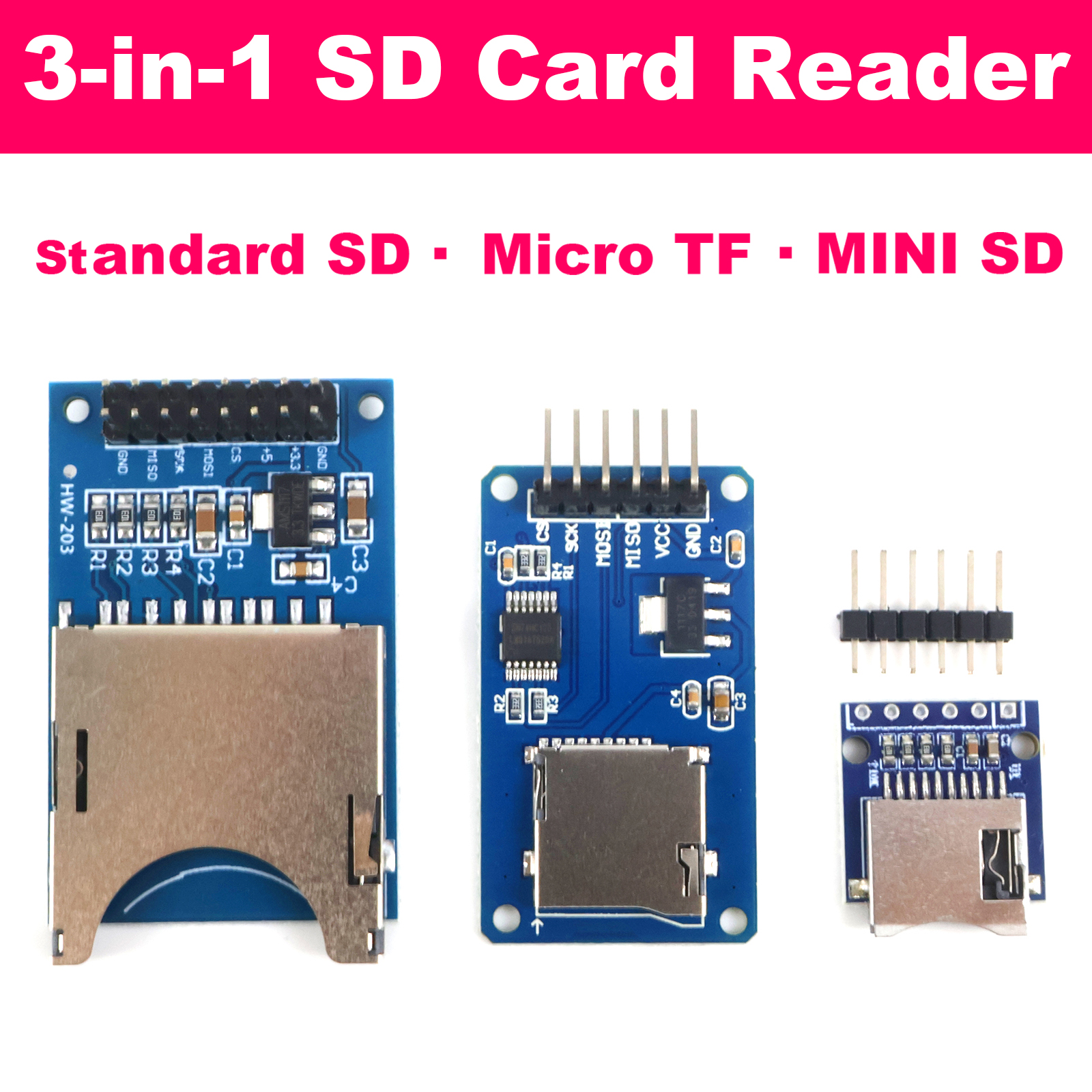 SD Card Reader Module Micro TF - огляд і ціна Level Shifter 3.3V