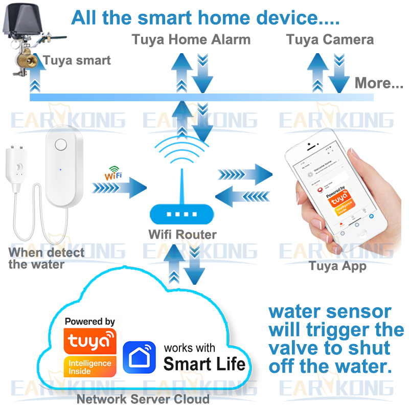 Tuya WiFi Smart Water Leak Sen - огляд і ціна Home Automation Technology