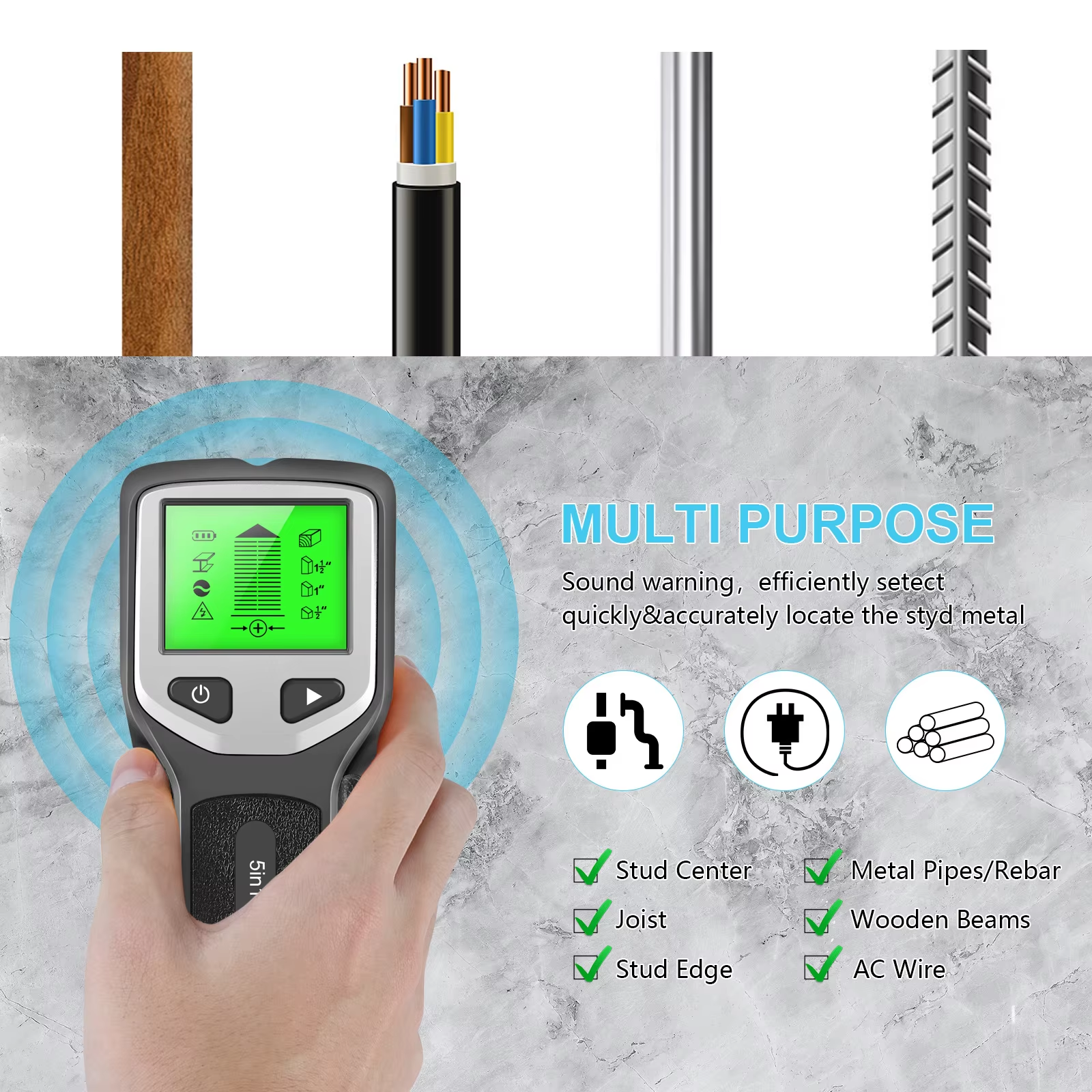 New 5-In-1 Wall Detector Handh - огляд і ціна Water Leak Detector Wired